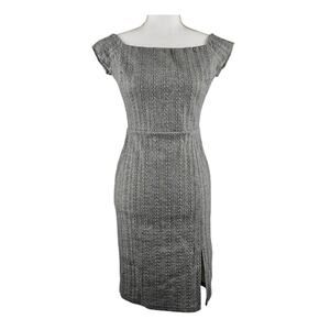 ALI & JAY “WON’T BE SILENCED” DRESS – GRAY – SIZE SMALL – OFF-SHOULDER – BODYCON